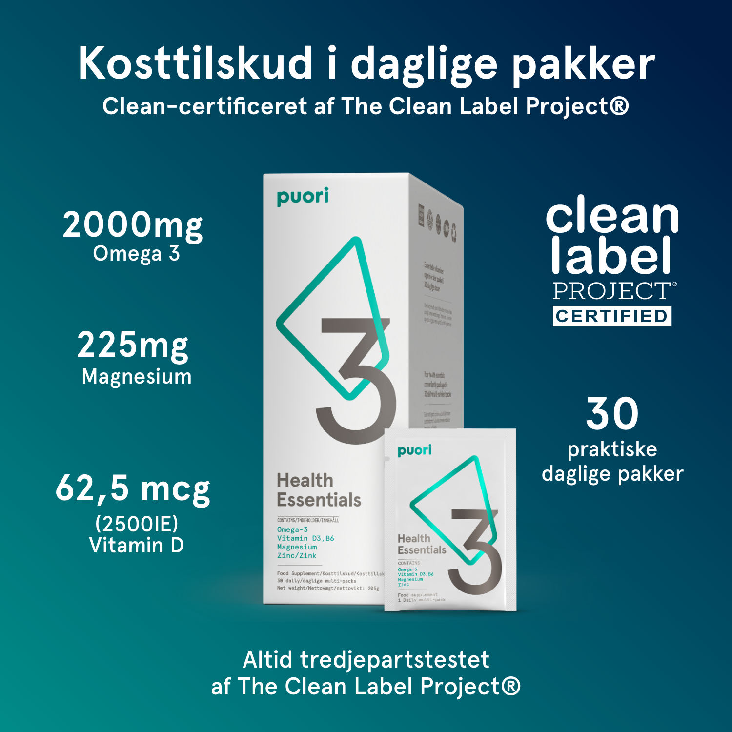 P3 - Daglige pakker med O3, M3, D3